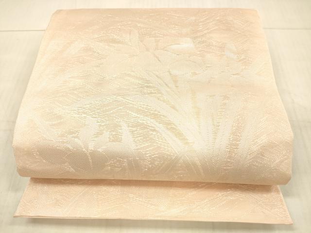 平和屋着物＊夏物 六通柄袋帯 杜若 銀糸 正絹 逸品 DAAX5531cm