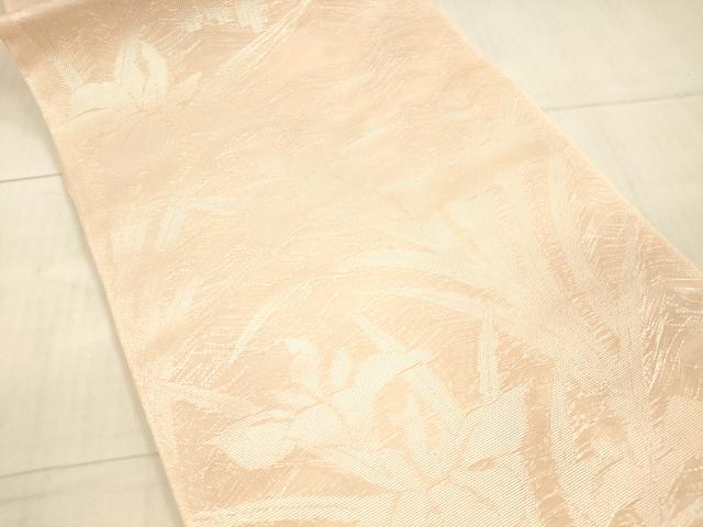 平和屋着物＊夏物 六通柄袋帯 杜若 銀糸 正絹 逸品 DAAX5531cm