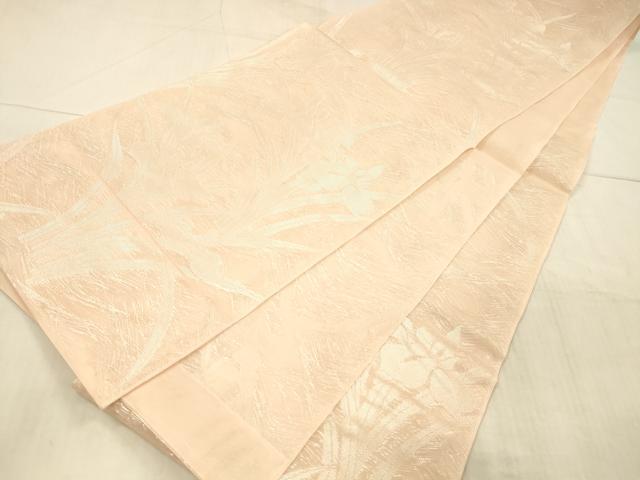 平和屋着物＊夏物 六通柄袋帯 杜若 銀糸 正絹 逸品 DAAX5531cm
