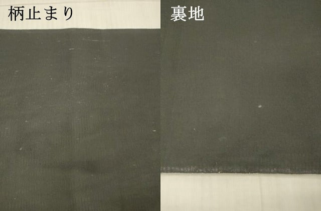 平和屋着物＊夏物 太鼓柄袋帯 唐織 流水杜若文 銀糸 引箔 正絹 逸品 DAAX5535cm