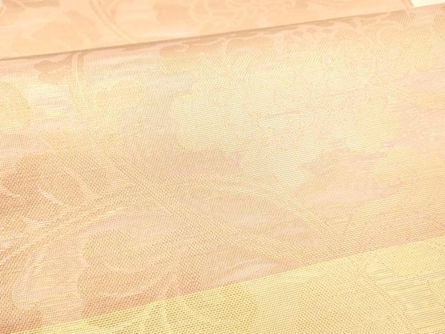 平和屋着物＊夏物 織物一筋名門 織悦 全通柄 京袋帯 花唐草文 金糸 正絹 逸品 DAAX5536cm