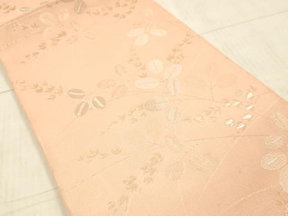 平和屋着物＊夏物 六通柄袋帯 草葉文 金銀糸 正絹 逸品 DAAX5537cm
