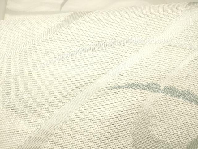 平和屋着物＊夏物　六通柄袋帯　流水草葉文　銀糸　DAAX5539cm