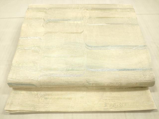 平和屋着物＊夏物 六通柄袋帯 抽象文様 金銀糸 正絹 逸品 DAAX5545cm