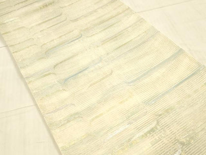 平和屋着物＊夏物 六通柄袋帯 抽象文様 金銀糸 正絹 逸品 DAAX5545cm