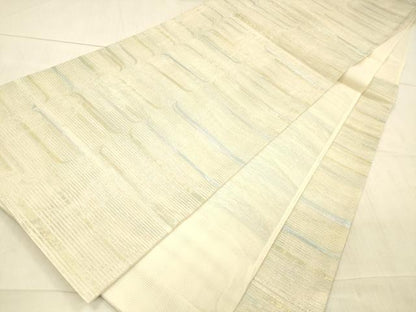 平和屋着物＊夏物 六通柄袋帯 抽象文様 金銀糸 正絹 逸品 DAAX5545cm