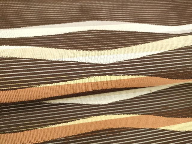 平和屋着物＊夏物 絽綴れ 九寸名古屋帯 抽象文様 正絹 逸品 DAAX5548cm