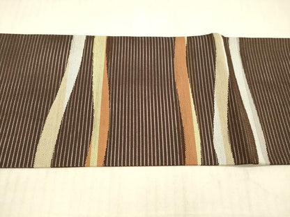 平和屋着物＊夏物 絽綴れ 九寸名古屋帯 抽象文様 正絹 逸品 DAAX5548cm
