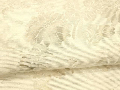 平和屋着物＊夏物 六通柄袋帯 草花文 金銀糸 正絹 逸品 DAAX5552cm