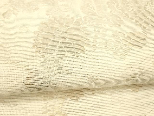 平和屋着物＊夏物 六通柄袋帯 草花文 金銀糸 正絹 逸品 DAAX5552cm