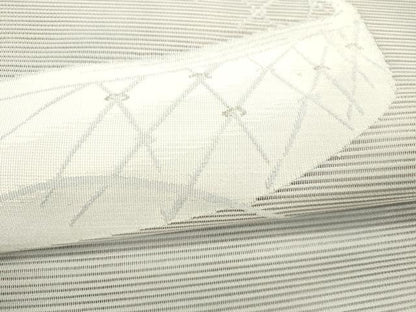平和屋着物＊夏物 絽綴れ 八寸名古屋帯 籬文 銀糸 正絹 逸品 DAAX5553cm