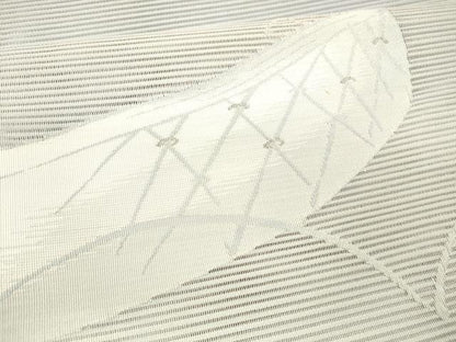 平和屋着物＊夏物 絽綴れ 八寸名古屋帯 籬文 銀糸 正絹 逸品 DAAX5553cm