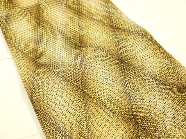 平和屋着物＊夏物 八寸名古屋帯 組織 菱文 金銀糸 正絹 逸品 DAAX5557cm