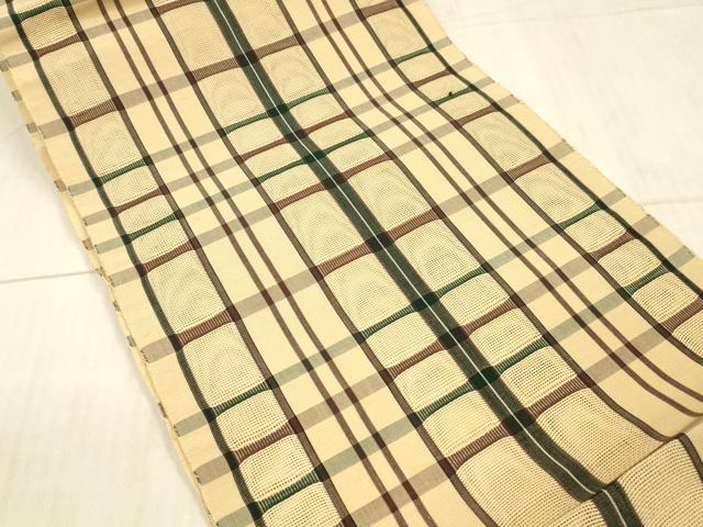 平和屋着物＊夏物 八寸名古屋帯 間道 DAAX5565cm
