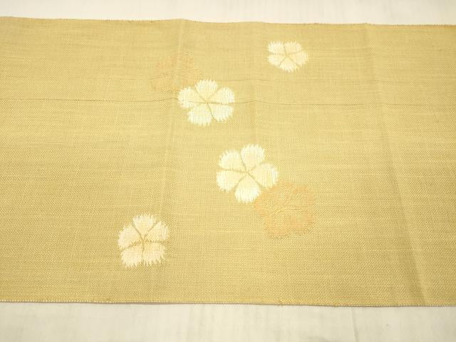 平和屋着物＊夏物 八寸名古屋帯 舞花文 正絹 逸品 DAAX5566cm