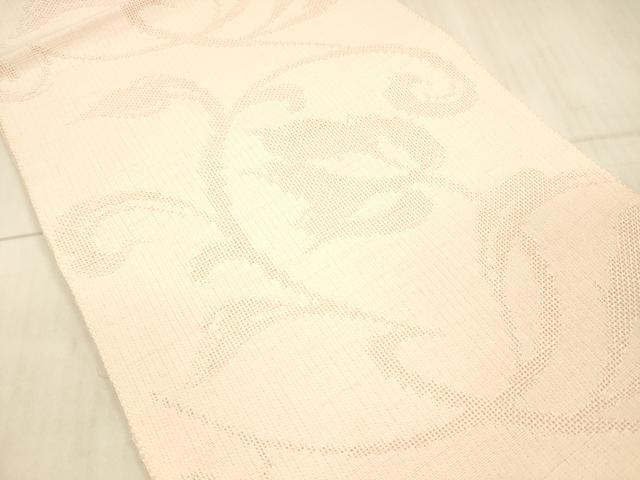 平和屋着物＊夏物 八寸名古屋帯 花唐草文 虹色 DAAX5568cm