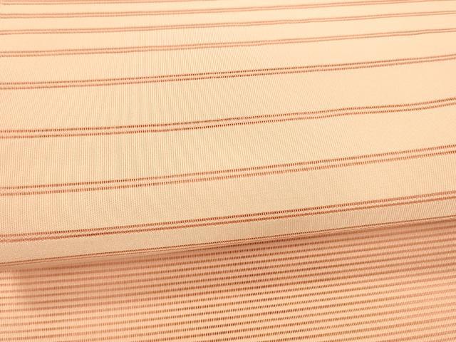 平和屋着物＊夏物 絽綴れ 八寸名古屋帯 横段文 甚三紅色 正絹 逸品 DAAX5572cm