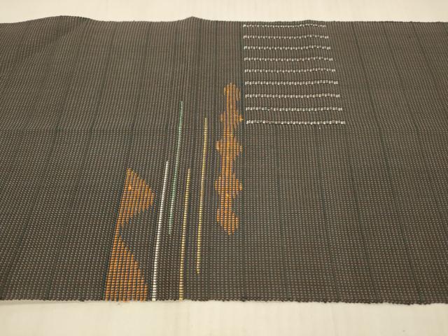 平和屋着物＊夏物 八寸名古屋帯 抽象文様 正絹 逸品 DAAX5576cm