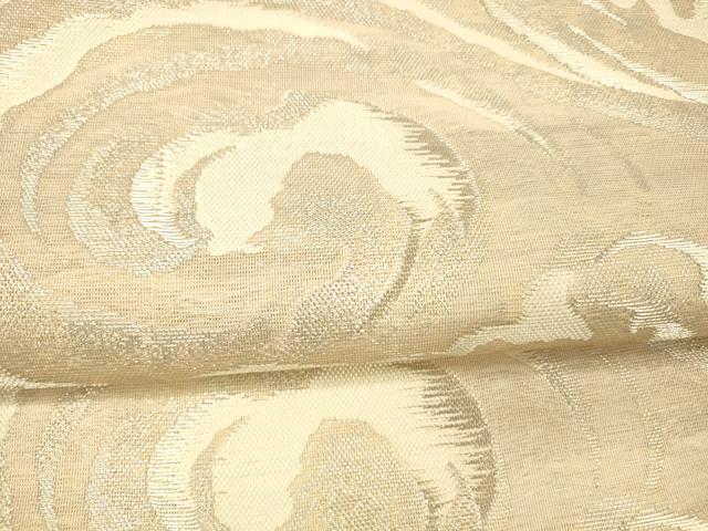 平和屋着物＊夏物 六通柄袋帯 立波文 銀糸 正絹 逸品 DAAX5577cm
