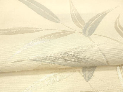 平和屋着物＊夏物　六通柄袋帯　草葉文　銀糸　正絹　逸品　DAAX5578cm