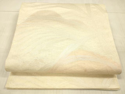 平和屋着物＊夏物 六通柄袋帯 稲穂 銀糸 正絹 逸品 DAAX5580cm
