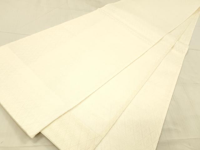 平和屋着物＊夏物　全通柄袋帯　菱文　生成り色　正絹　逸品　DAAX5581cm