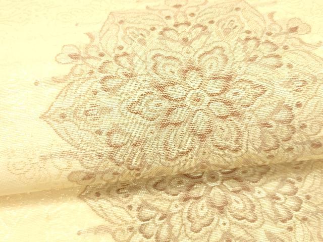 平和屋着物＊夏物 六通柄袋帯 会津からむし 正倉院花文 金糸 正絹 逸品 DAAX5587cm