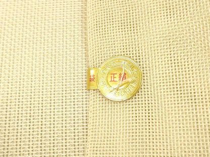 平和屋着物＊夏物 西陣 泰正織物謹製 太鼓柄袋帯 扇面草花文 金銀糸 証紙付き 正絹 逸品 DAAX5588cm