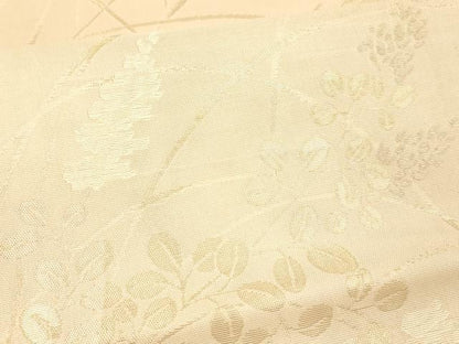 平和屋着物＊夏物 六通柄袋帯 草花文 金銀糸 正絹 逸品 DAAX5590cm