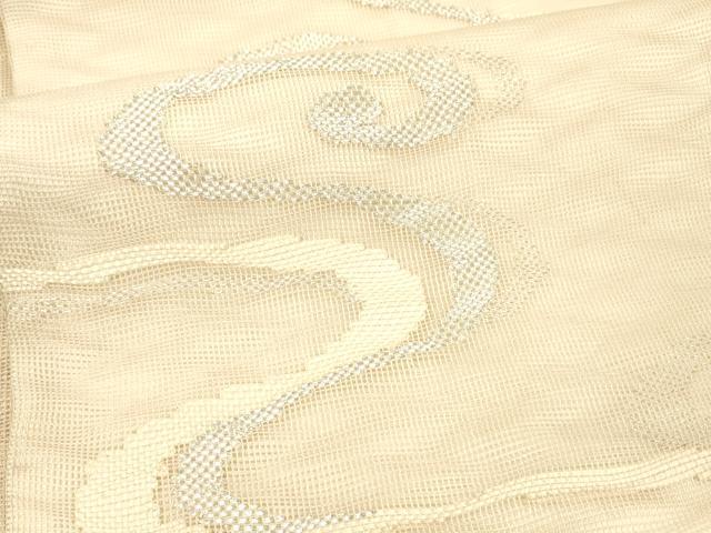 平和屋着物＊夏物 六通柄袋帯 流水文 銀糸 正絹 逸品 DAAX5594cm