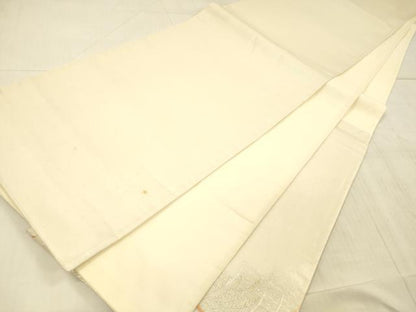 平和屋着物＊夏物 太鼓柄袋帯 刺繍 露草文 金銀糸 正絹 逸品 DAAX5595cm