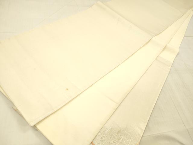 平和屋着物＊夏物 太鼓柄袋帯 刺繍 露草文 金銀糸 正絹 逸品 DAAX5595cm