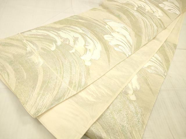 平和屋着物＊夏物 六通柄袋帯 立波文 銀糸 正絹 逸品 DAAX5597cm