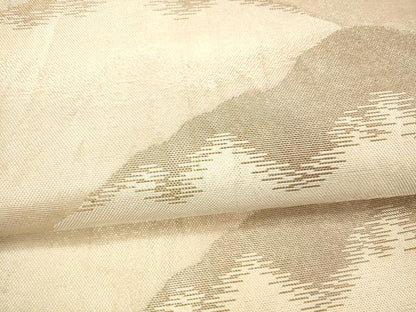 平和屋着物＊夏物 六通柄袋帯 遠山文 銀糸 正絹 逸品 DAAX5605cm