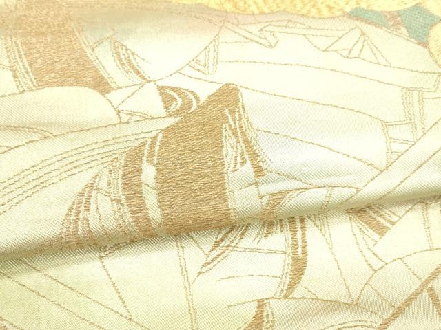 平和屋着物●西陣　川島織物　六通柄　本袋帯　人物文　金糸　正絹　逸品　DAAX5609cm