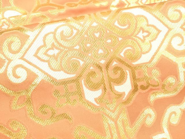 平和屋着物●西陣 川島織物 九寸名古屋帯 抽象花文 金糸 正絹 逸品 DAAX5619cm