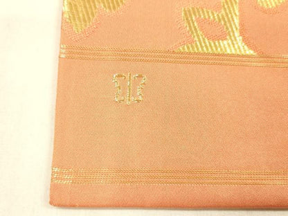 平和屋着物●西陣 川島織物 九寸名古屋帯 抽象花文 金糸 正絹 逸品 DAAX5619cm