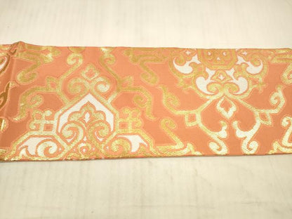 平和屋着物●西陣 川島織物 九寸名古屋帯 抽象花文 金糸 正絹 逸品 DAAX5619cm