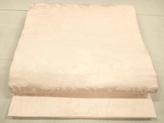 平和屋着物●六通柄袋帯　つづれ織　花唐草文　虹色　正絹　逸品　DAAX5630cm