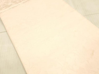 平和屋着物●六通柄袋帯　つづれ織　花唐草文　虹色　正絹　逸品　DAAX5630cm