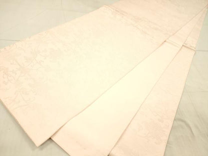 平和屋着物●六通柄袋帯　つづれ織　花唐草文　虹色　正絹　逸品　DAAX5630cm