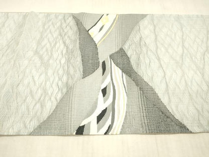 平和屋着物＊夏物 太鼓柄袋帯 抽象文様 金糸 正絹 逸品 DAAX5646cm