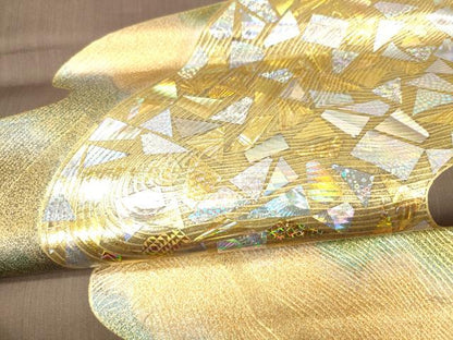 平和屋着物●太鼓柄袋帯　流水文　金彩　正絹　逸品　DAAX5647cm