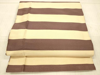平和屋着物●綴れ 八寸名古屋帯 横段文 正絹 逸品 DAAX5649cm