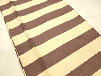 平和屋着物●綴れ 八寸名古屋帯 横段文 正絹 逸品 DAAX5649cm