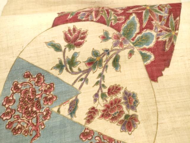 平和屋着物●九寸名古屋帯　草花文　金彩　DAAX5658cm