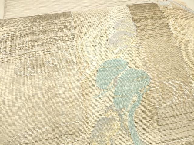 平和屋着物＊夏物　太鼓柄袋帯　流水松文　金銀糸　正絹　逸品　DAAX5672cm