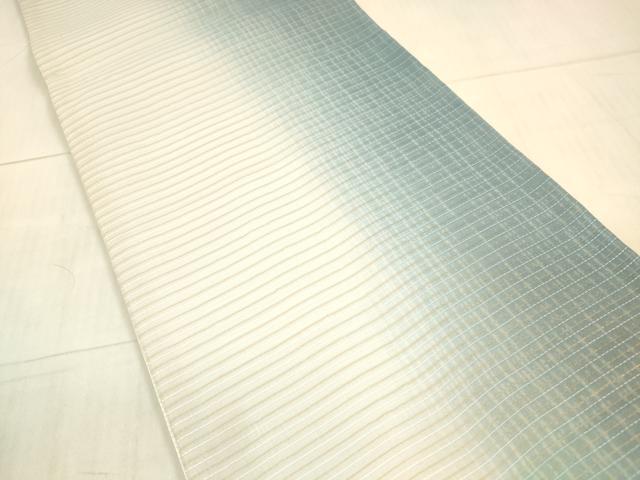 平和屋着物＊夏物　全通柄袋帯　横段文　金糸　正絹　逸品　DAAX5674cm