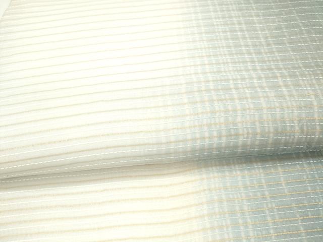 平和屋着物＊夏物　全通柄袋帯　横段文　金糸　正絹　逸品　DAAX5674cm