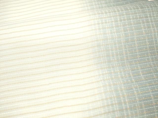 平和屋着物＊夏物　全通柄袋帯　横段文　金糸　正絹　逸品　DAAX5674cm
